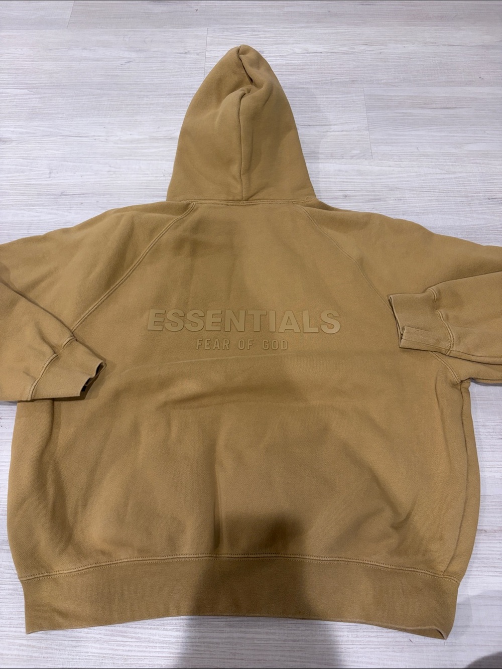 Fear of God ESSENTIALS Men's Crewneck Hoodie in Tan - Picture 3 of 3